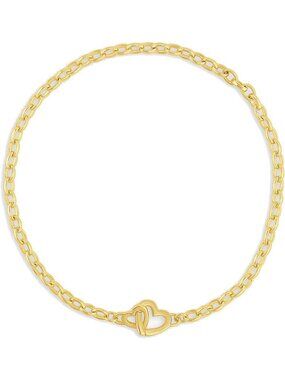Gorjana 18k Gold Plated Parker Elegant Heart Shape Design Mini Bracelet Jewelry